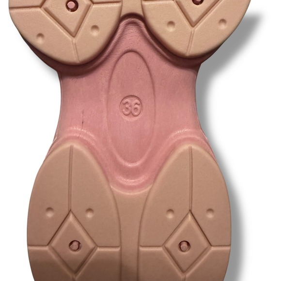 NIB Womens Chunky Sneakers Pink Mesh Lace Up Platform Fashion Athletic Sz  6 - Picture 14 of 16